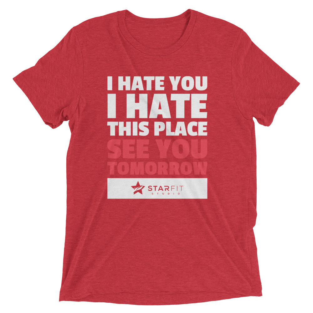 T-shirt - "I Hate You" Logo - (Dark Colors) - StarFit Studio