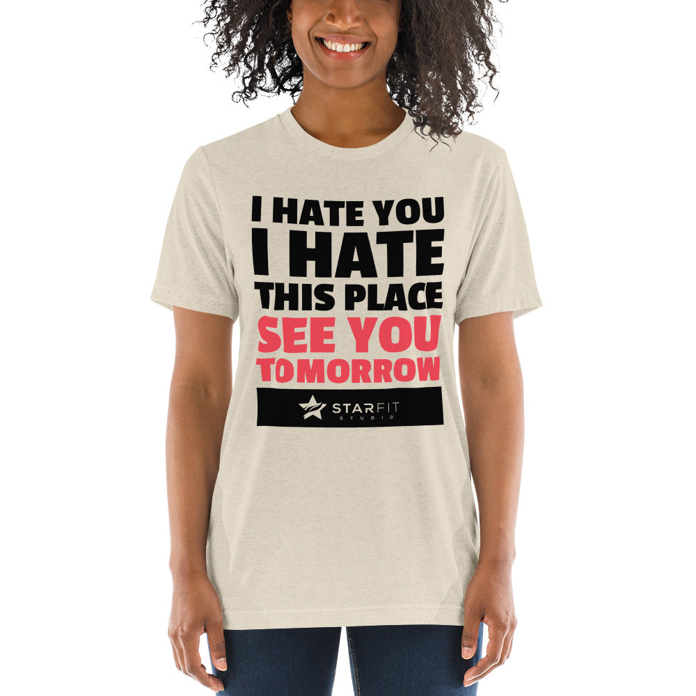 T-shirt - "I Hate You" Logo - (Light Colors) - StarFit Studio